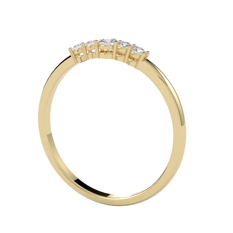 Pierścionek z diamentem Eos – złoto żółte 750 – GOLDPORT